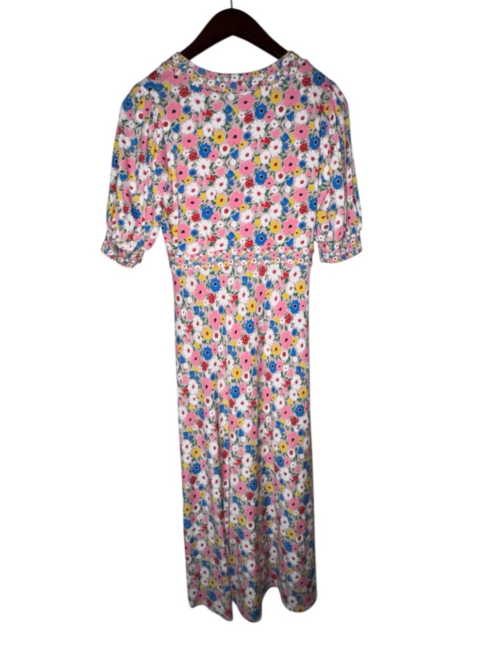 Boden V-Neck Floral Maxi Dress | UK 10 US 6R | Puff Sleeve Cottagecore - Picture 2 of 5